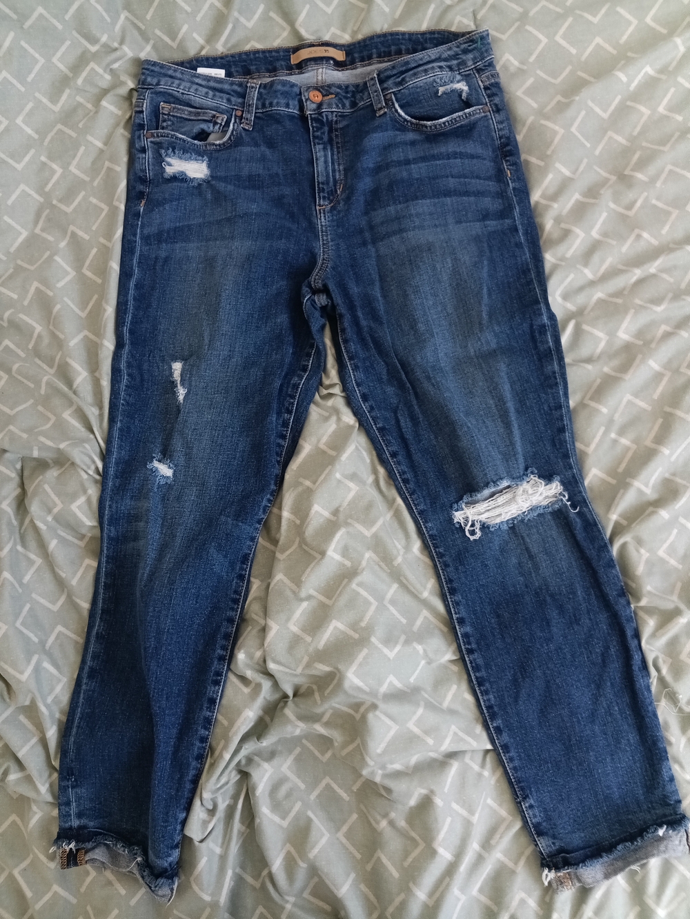 Joe's Jeans Dark Blue Distressed Boyfriend Jeans